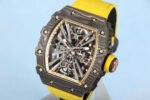 RM Factory Richard Mille RM12-01 39mm Carbon Fiber Yellow Canvas Strap Skeletonized Rose Gold Dial - Image 3