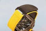 RM Factory Richard Mille RM12-01 39mm Carbon Fiber Yellow Canvas Strap Skeletonized Rose Gold Dial - Image 9