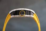 RM Factory Richard Mille RM12-01 39mm Carbon Fiber Yellow Rubber Strap Skeletonized Black Dial - Image 7