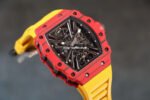 RM Factory Richard Mille RM12-01 39mm Red Carbon Fiber Yellow Rubber Strap Skeletonized Black Dial - Image 3