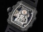RM Factory Richard Mille RM21-01 43mm Titanium Carbon Fiber Black Rubber Strap Arabic numerals Skeletonized White Dial - Image 8