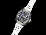 RM Factory Richard Mille RM21-01 43mm Titanium Carbon Fiber White Rubber Strap Arabic numerals Skeletonized White Dial - Image 4