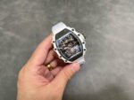 RM Factory Richard Mille RM21-02 Tourbillon 43mm White Ceramics Canvas Strap Arabic numerals Skeletonized Black Dial - Image 4