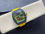 RM Factory Richard Mille RM61-01 42.7mm Carbon Fiber Yellow Rubber Strap Yellow And Green Skeleton Dial - Image 4