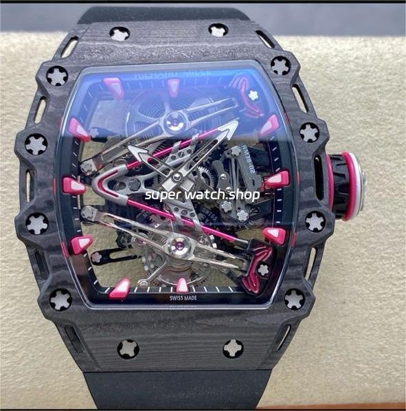 RM-Factory-Tourbillon-Richard-Mille-RM38-02-Manual-Winding-43mm-Carbon-Fiber-Rubber-S-8.jpg RM Factory Tourbillon Richard Mille RM38-02 Manual Winding 43mm Carbon Fiber Rubber Strap Skeletonized Dial - Image 1