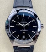 SBF Factory Omega Constellation 131.33.41.21.01.001 41mm Steel Leather Strap Black Dial