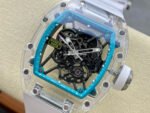 Sonic Factory Richard Mille Crystal Clear RM 35-01 43mm Crystal Rubber Strap Skeletonized Blue Dial - Image 3