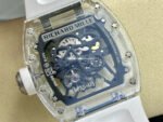 Sonic Factory Richard Mille Crystal Clear RM 35-01 43mm Crystal Rubber Strap Skeletonized Blue Dial - Image 7
