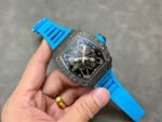 Sonic Factory Richard Mille RM 35-01 43mm Carbon Fiber Blue Rubber Strap Skeletonized Dial - Image 4