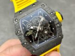 Sonic Factory Richard Mille RM 35-01 43mm Carbon Fiber Yellow Rubber Strap Skeletonized Dial - Image 2