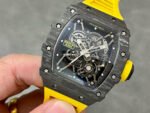 Sonic Factory Richard Mille RM 35-01 43mm Carbon Fiber Yellow Rubber Strap Skeletonized Dial - Image 3