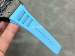 T+ Factory Richard Mille RM35-02 44.5mm Carbon Fiber Blue Rubber Strap Skeletonized Dial - Image 9