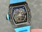 T+ Factory Richard Mille RM35-02 44.5mm Carbon Fiber Blue Rubber Strap Skeletonized Dial - Image 7