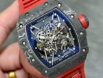 T+ Factory Richard Mille RM35-02 44.5mm Carbon Fiber Red Rubber Strap Skeletonized Dial - Image 2