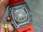 T+ Factory Richard Mille RM35-02 44.5mm Carbon Fiber Red Rubber Strap Skeletonized Dial - Image 6