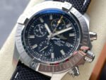 TF Factory Breitling Avenger Chronograph A13317101B1X1 45mm Steel Black Nylon Canvas Strap Arabic Numerals Black Dial - Image 3