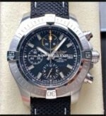 TF Factory Breitling Avenger Chronograph A13317101B1X1 45mm Steel Black Nylon Canvas Strap Arabic Numerals Black Dial