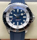 TF Factory Breitling Superocean A17376211C1S1 44mm Black Bezel Steel Blue Rubber Strap Blue Dial