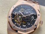 THB Factory Audemars Piguet Royal Oak Double Balance Wheel Openworked 15407OR.OO.1220OR.01 41mm Full Rose Gold Skeletonized Dial - Image 4