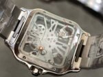 THB Factory Cartier Santos WHSA0012 39.8mm Full Steel Silver Roman Numerals Skeleton Dial - Image 7