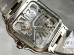 THB Factory Cartier Santos WHSA0026 39.8mm Full Steel Blue Roman Numerals Skeleton Dial - Image 7