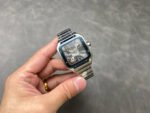 THB Factory Cartier Santos WHSA0026 39.8mm Full Steel Blue Roman Numerals Skeleton Dial - Image 4