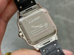 THB Factory Cartier Santos WSSA0018 39.8mm Steel Rubber Strap Roman Numerals Silver Dial - Image 7