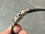 THB Factory Cartier Santos WSSA0018 39.8mm Steel Rubber Strap Roman Numerals Silver Dial - Image 6