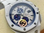 TK Factory Audemars Piguet Royal Oak Offshore Chronograph 26402CB.OO.A010CA.01 44mm Ceramic Rubber Strap White Dial - Image 2