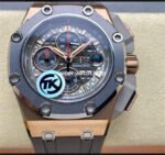 TK Factory Audemars Piguet Royal Oak Offshore Chronograph 26568OM.OO.A004CA.01 44mm Rose Gold Rubber Strap Grey Dial