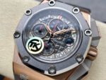 TK Factory Audemars Piguet Royal Oak Offshore Chronograph 26568OM.OO.A004CA.01 44mm Rose Gold Rubber Strap Grey Dial - Image 3