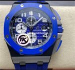 TK Factory Audemars Piguet Royal Oak Offshore Chronograph 26405CE.OO.A030CA.01 44mm Ceramic Rubber Strap Arabic Numerals Blue Dial