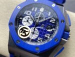 TK Factory Audemars Piguet Royal Oak Offshore Chronograph 26405CE.OO.A030CA.01 44mm Ceramic Rubber Strap Arabic Numerals Blue Dial - Image 3