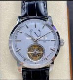 TUR Factory Vacheron Constantin Tourbillon Traditionnelle 89000/000P-9843 42mm Steel Leather Strap White Dial