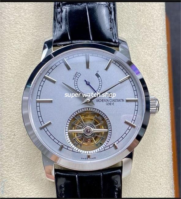 TUR-Factory-Vacheron-Constantin-Tourbillon-Traditionnelle-89000000P-9843-42mm-Steel-3.jpg TUR Factory Vacheron Constantin Tourbillon Traditionnelle 89000/000P-9843 42mm Steel Leather Strap White Dial - Image 1