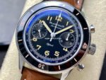 TW Factory Blancpain Air Command AC01-1130-63A 42.5mm Black Ceramic Steel Calfskin Vintage Leather Strap Black Dial - Image 3