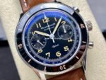 TW Factory Blancpain Air Command AC01-1130-63A 42.5mm Black Ceramic Steel Calfskin Vintage Leather Strap Black Dial - Image 2