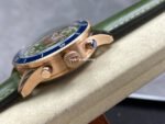 TW Factory Blancpain Air Command AC02-12B53-63B 42.5mm Blue Ceramic Rose Gold Calfskin Vintage Leather Strap Avocado Green Dial - Image 6