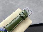 TW Factory Blancpain Air Command AC02-12B53-63B 42.5mm Blue Ceramic Steel Calfskin Vintage Leather Strap Avocado Green Dial - Image 8
