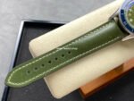TW Factory Blancpain Air Command AC02-12B53-63B 42.5mm Blue Ceramic Steel Calfskin Vintage Leather Strap Avocado Green Dial - Image 9
