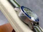 TW Factory Blancpain Air Command AC02-12B53-63B 42.5mm Blue Ceramic Steel Calfskin Vintage Leather Strap Avocado Green Dial - Image 5