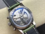 TW Factory Blancpain Air Command AC02-12B53-63B 42.5mm Blue Ceramic Steel Calfskin Vintage Leather Strap Avocado Green Dial - Image 7