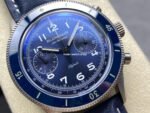 TW Factory Blancpain Air Command N0AC02O12B040N063B 42.5mm Blue Ceramic Steel Calfskin Vintage Leather Strap Blue Dial - Image 2