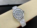 TW Factory Chanel Quartz J12 H2422 33mm Full White Ceramic Arabic Numerals Mother Of Pearl Diamond Dial - Image 4