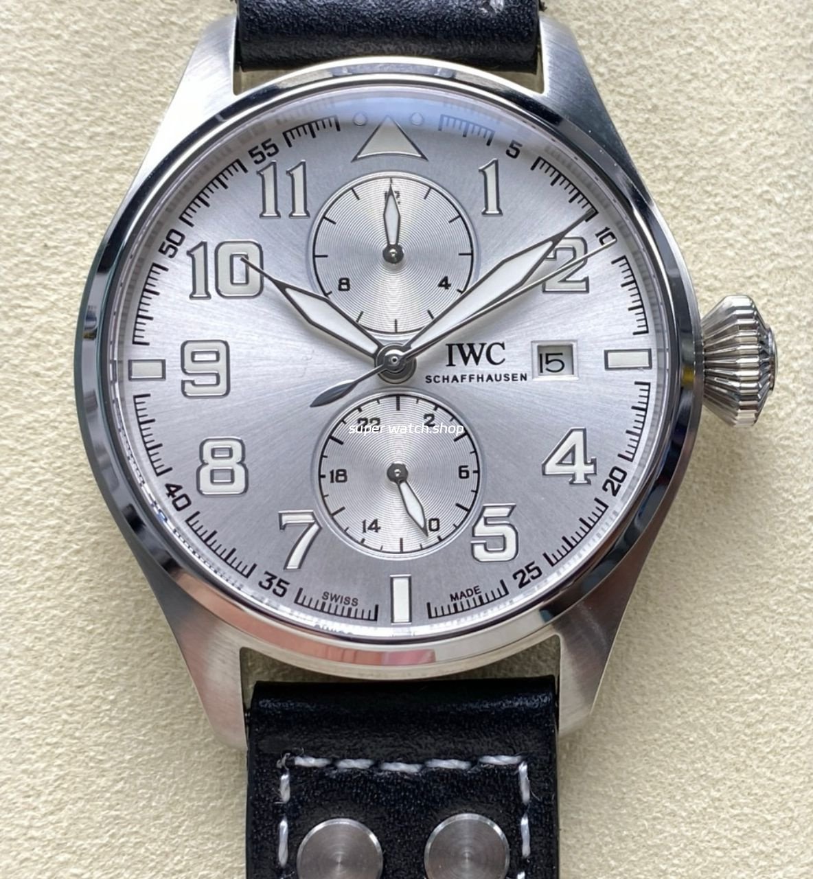 TW-Factory-IWC-Big-Pilot-46mm-Arabic-Numerals-Silvery-White-Dial-1.jpeg TW Factory IWC Big Pilot 46mm Arabic Numerals Silvery White Dial - Image 1