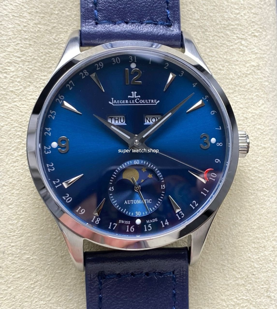 TW-Factory-Jaeger-LeCoultre-Master-Calendar-Q4148480-39mm-Blue-Dial-1.jpeg TW Factory Jaeger-LeCoultre Master Calendar Q4148480 39mm Blue Dial - Image 1