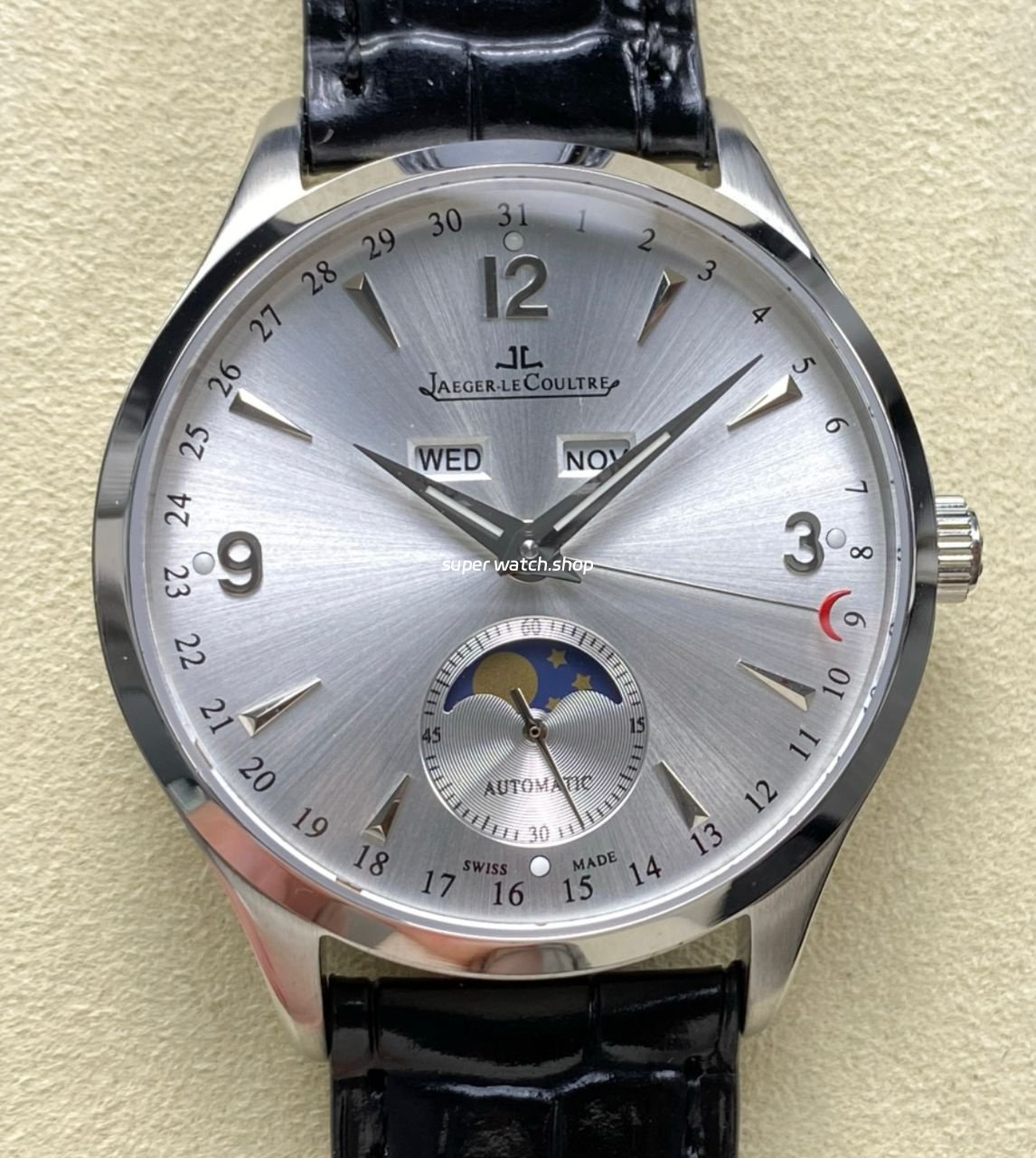 TW-Factory-Jaeger-LeCoultre-Master-Calendar-Q4148480-39mm-Steel-Leather-Strap-White-Dial-4.jpeg TW Factory Jaeger-LeCoultre Master Calendar Q4148480 39mm Steel Leather Strap White Dial - Image 1