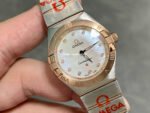 TW Factory Omega Constellation Quartz 123.20.27.60.55.001 27mm Roman Number Rose Gold Bezel Half Rose Gold/Steel, Diamond&Mother Of Pearl Dial - Image 2