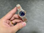 TW Factory Omega Constellation Quartz 131.25.25.60.53.002 27mm Roman Number Rose Gold Bezel Half Rose Gold Steel Diamond Gypsophila Blue Dial - Image 4