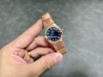 TW Factory Omega Constellation Quartz 131.55.25.60.53.002 27mm Diamond Bezel Full Rose Gold Diamond Gypsophila Blue Dial - Image 4